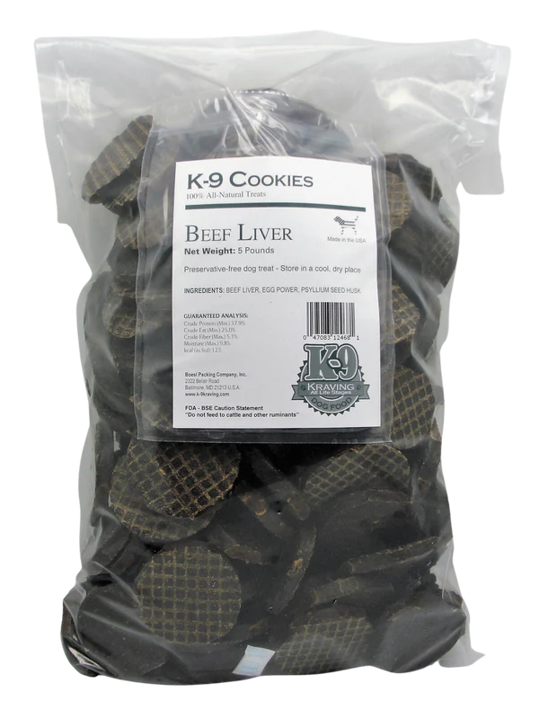 Beef Liver K-9 Cookies - 5 lbs