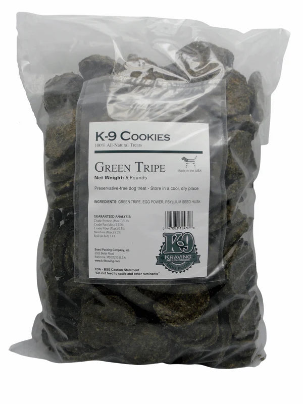 Green Tripe K-9 Cookies - 5 lbs