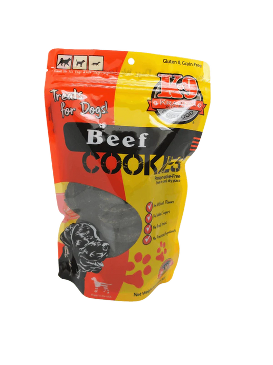 Beef K-9 Cookies – 100% USA Sourced & Made, 3- Ingredient Dog Treat