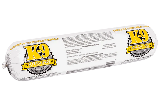 5 lb Roll K-9 Kraving Chicken & Vegetable Formula Raw Dog Food